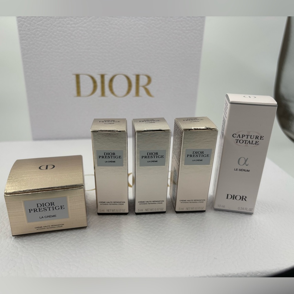 NWT Dior Capture Totale Serum Prestige La Creme skincare 5pcs deluxe mini travel - Picture 2 of 6